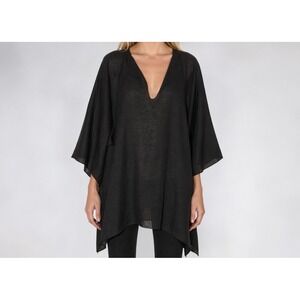 Shy Ethereal Gauzy Tunic Sheer Gauze Flowy Drapey Statement Blouse SZ One Size